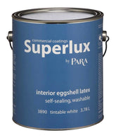 Para Superlux Series 3891-16 Interior Paint, Solvent, Water, Eggshell, Medium, 1 gal, 420 to 480 sq-ft Coverage Area